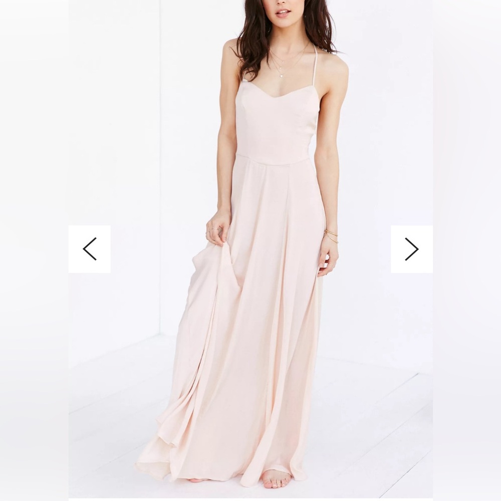 Urban Outfitters Open-Back Maxi Slip Dress - medium